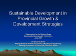 Sustainable Development in Provincial Growth & Development