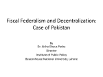 Fiscal Federalism and Decentralization