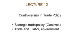 Trade Policy & Imperfect Competition