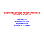 BEHIND THE BORDER ACTIONS AND APEC THE CASE OF …