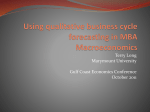 Using qualitative business cycle forecasting in MBA