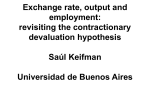 Exchange rate, output and employment: revisiting the