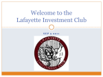 Welcome to the Lafayette Investment Club