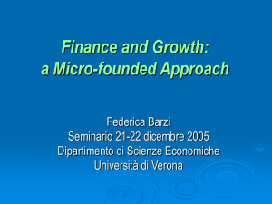 Finance and Growth: a Micro