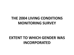 The LIVING CONDITIONS MONITORING SURVEY Zambia 2004