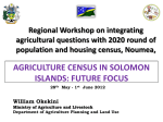 Agricultural census in Solomon Island