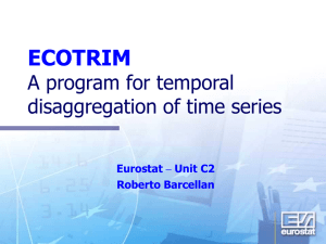 ECOTRIM A program for temporal disaggregation of time