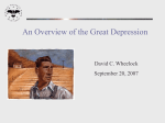 An Overview of the Great Depression