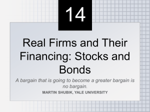 Chapter 16 REAL FIRMS AND THEIR FINANCING: STOCKS AND