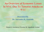 An Overview of Economic LossesIn NYC Due To Terrorist Attacks on