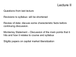 Lecture II - Financial Policy Forum