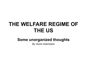 The concept of the Welfare State in the United States of America