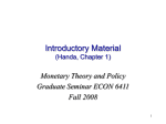 Introductory Material (Handa, Chapter 1)