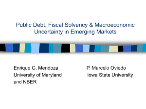 Public Debt, Fiscal Solvency & Macroeconomic Uncertainty in