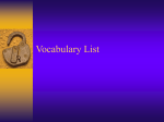 Vocabulary List - Christiana Middle School