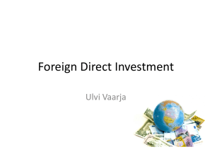 Foreign Direct Investment