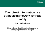 DfT Road Safety Strategy & the Role of Data