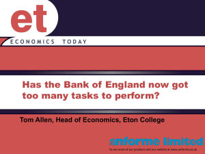 Tom Allen, Head of Economics, Eton College