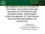 implementation of 2008 system of national accounts and