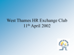 West Thames HR Exchange Club 11th April 2002
