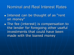 Nominal and Real Interest Rates