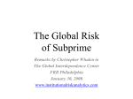 The Global Risk of Subprime