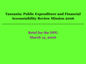 Tanzania: Public Expenditure and Financial