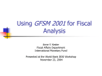 Implementation of the GFSM 2001