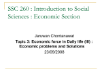 Economic problems and Solutions