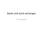 Banks and stock exchanges