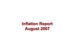 Bank of England Inflation Report August 2007