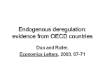 Bbb Endogenous deregulation: evidence from OECD countries