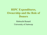 HIPC Expenditures, Ownership and the Role of Donors