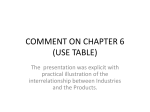 COMMENT ON CHAPTER 6 (USE TABLE)