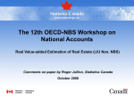 The 12th OECD-NBS Workshop on National Accounts Real Value