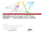 Reflections on the Impact of STI Policy Research-lessons fro