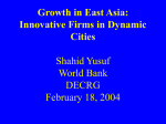 Innovative East Asia: The Future of Growth World Bank