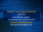 Health Care Administration HS230