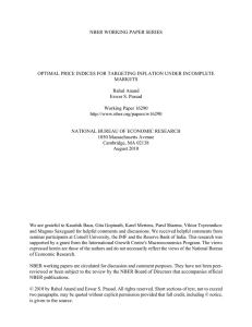 NBER WORKING PAPER SERIES MARKETS Rahul Anand