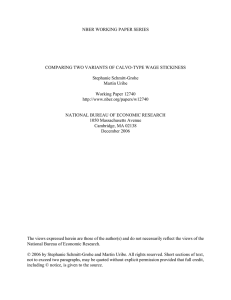 NBER WORKING PAPER SERIES COMPARING TWO VARIANTS OF CALVO-TYPE WAGE STICKINESS