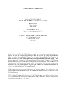 NBER WORKING PAPER SERIES INSULATION IMPOSSIBLE: FISCAL SPILLOVERS IN A MONETARY UNION