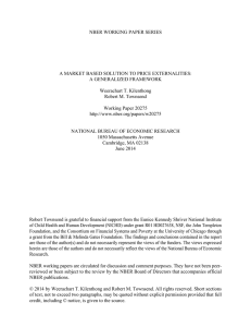 NBER WORKING PAPER SERIES A MARKET BASED SOLUTION TO PRICE EXTERNALITIES: