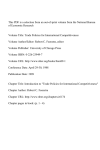 This PDF is a selection from an out-of-print volume from... of Economic Research Volume Title: Trade Policies for International Competitiveness