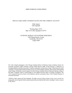 NBER WORKING PAPER SERIES Mark Aguiar Gita Gopinath