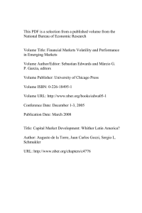 This PDF is a selection from a published volume from... National Bureau of Economic Research