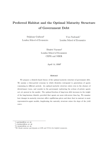 Preferred Habitat and the Optimal Maturity Structure of Government Debt