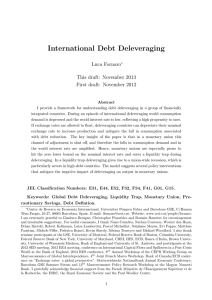 International Debt Deleveraging Luca Fornaro This draft: November 2013 First draft: November 2012