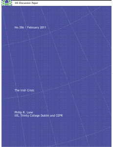 No.356 / February 2011 The Irish Crisis Philip R. Lane