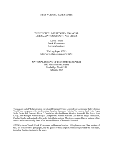 NBER WORKING PAPER SERIES THE POSITIVE LINK BETWEEN FINANCIAL Aaron Tornell