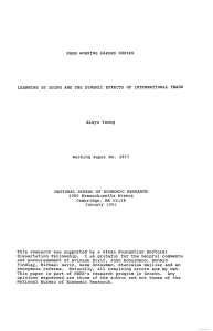 NBER WORKING PAPERS SERIES Aiwyn Young